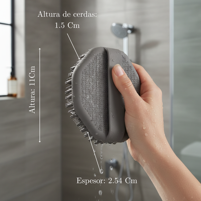 Cepillo Exfoliante y Limpiador Corporal de Silicona