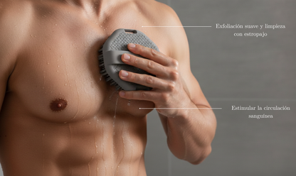 Cepillo Exfoliante y Limpiador Corporal de Silicona