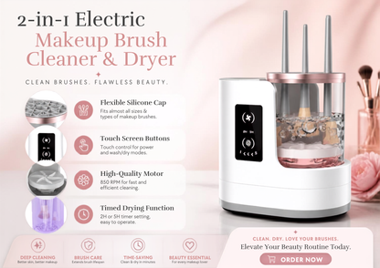LumiClean: 3-in-1 Electric Makeup Brush Cleaner