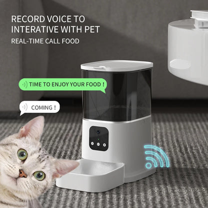 6L Smart Automatic Pet Feeder with HD Camera & WiFi App — Cats & Dogs