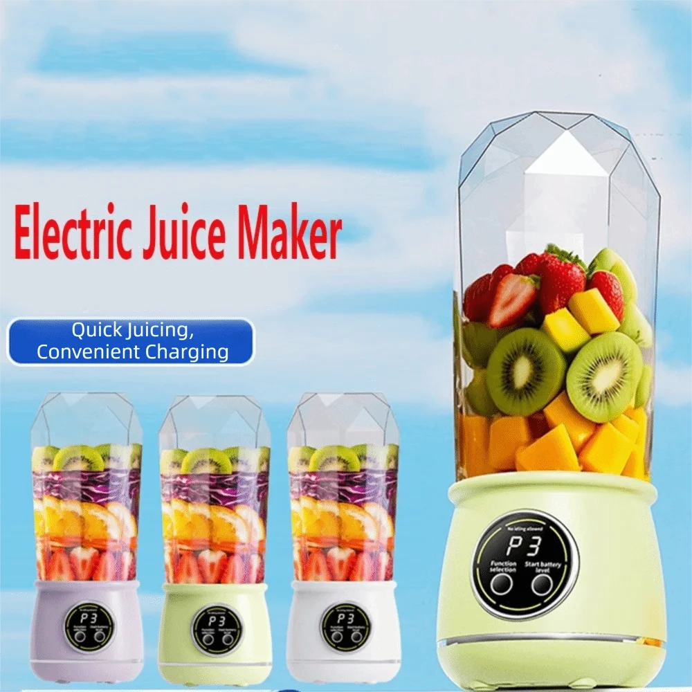 550ml Portable Wireless Blender — 10 Blades, USB-C, 3 Speed Digital Display