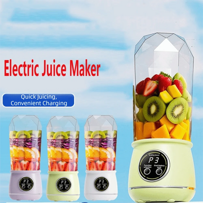 550ml Portable Wireless Blender — 10 Blades, USB-C, 3 Speed Digital Display