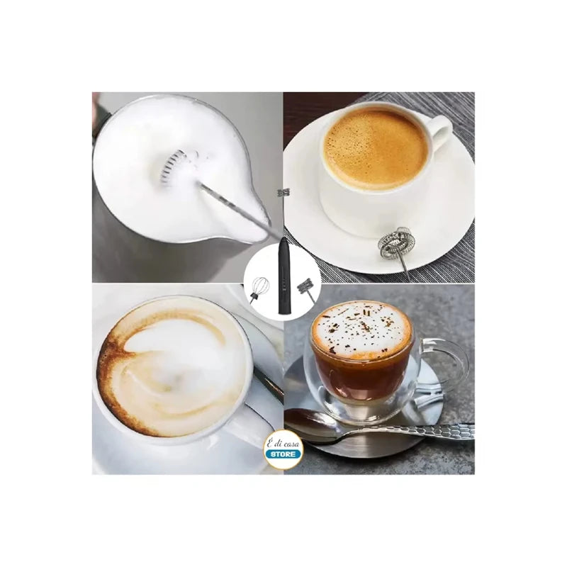 2-in-1 Electric Milk Frother & Egg Beater — USB Rechargeable, 3 Speeds