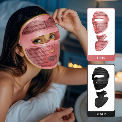 7-Color LED Light Therapy Face & Neck Mask — 672 LED Chips, Wireless