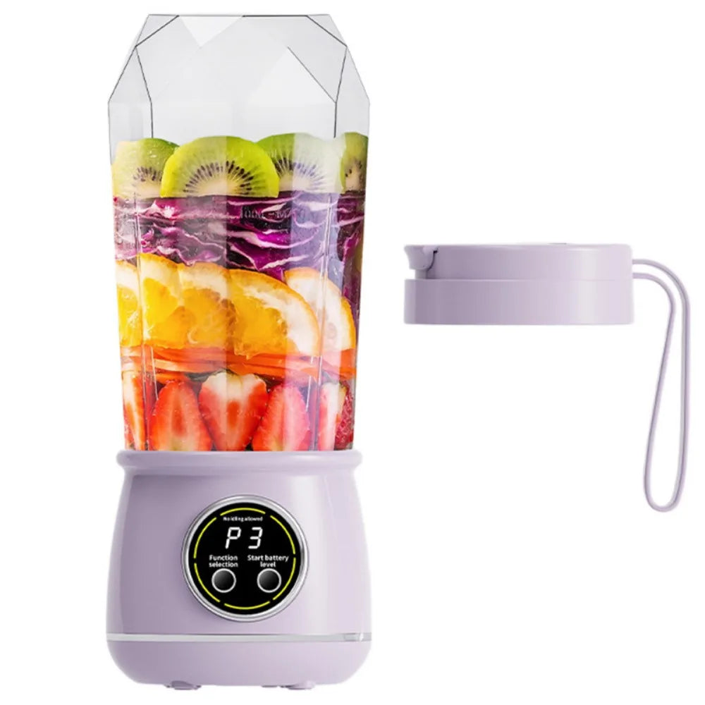550ml Portable Wireless Blender — 10 Blades, USB-C, 3 Speed Digital Display