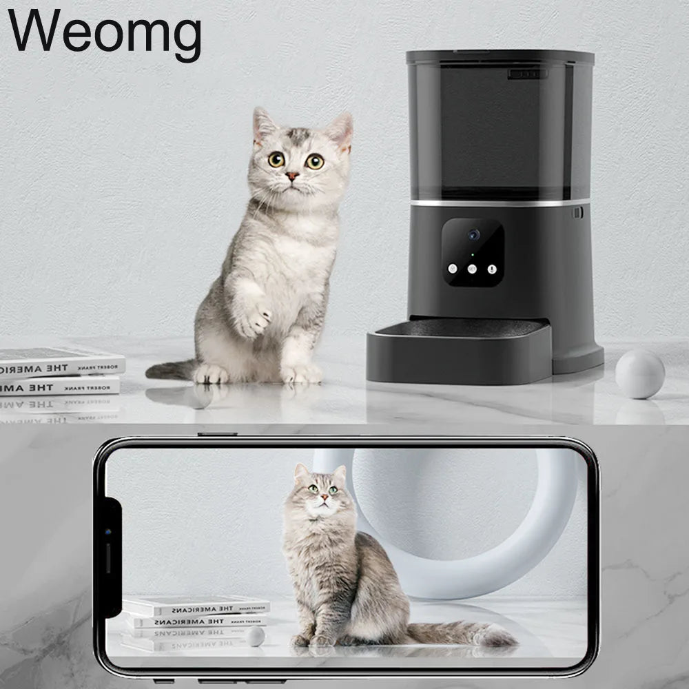 6L Smart Automatic Pet Feeder with HD Camera & WiFi App — Cats & Dogs