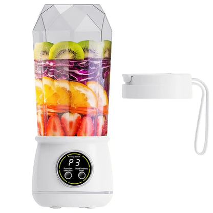 550ml Portable Wireless Blender — 10 Blades, USB-C, 3 Speed Digital Display