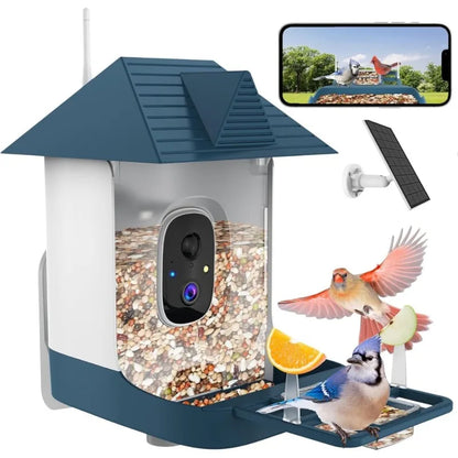 Smart Solar Bird Feeder Camera with AI Bird Recognition & HD Night Vision