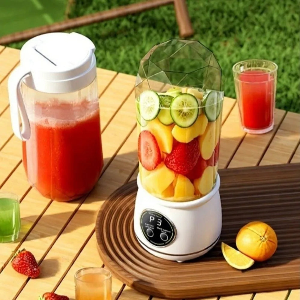 550ml Portable Wireless Blender — 10 Blades, USB-C, 3 Speed Digital Display