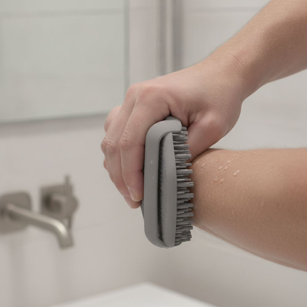 Cepillo Exfoliante y Limpiador Corporal de Silicona
